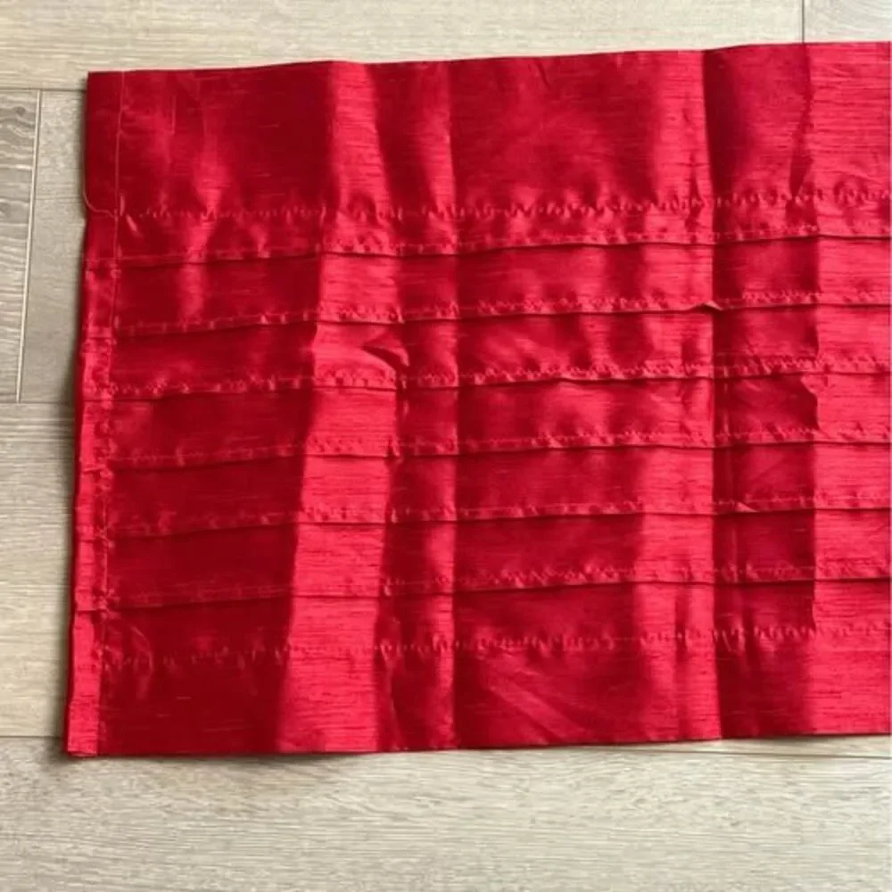 Threshold Red Pleated Curtain Valance Panel